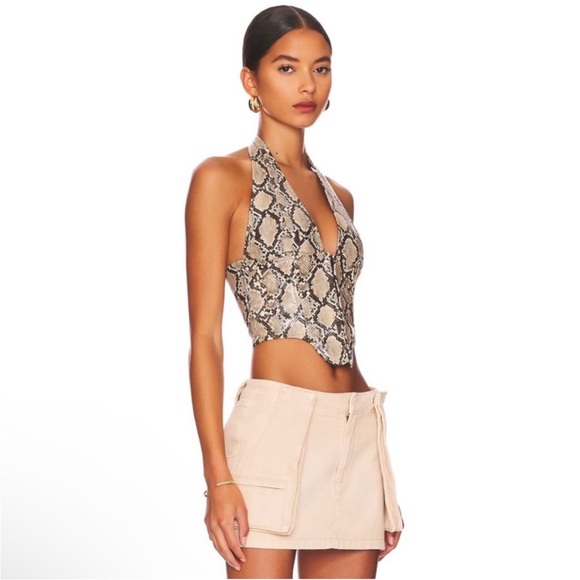 Miaou Mara Snake Print Corset - Picture 2 of 6